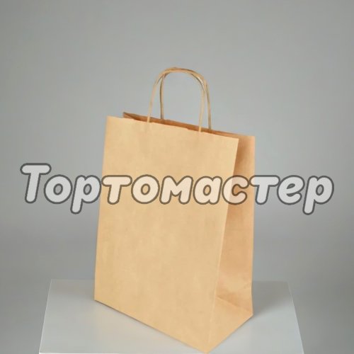 Пакет бумажный с ручками Крафт 26х15х35 см OSQ CarrBag TW 260