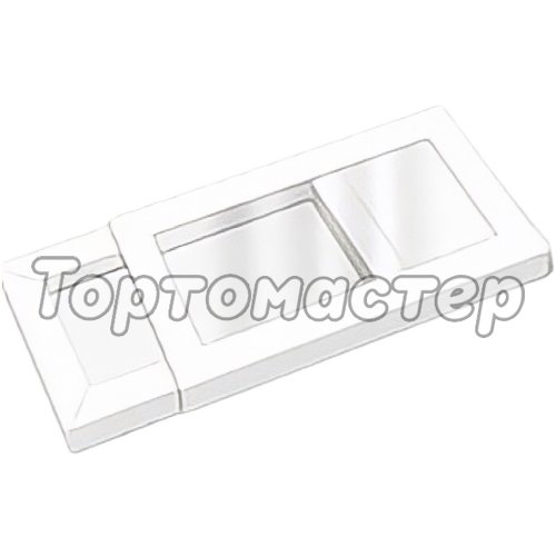 Коробка для шоколадной плитки белая 19х11х1,8 см КУ-447