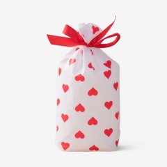 Пакет для сладостей "Белый с сердечками" 17х14,5 см 