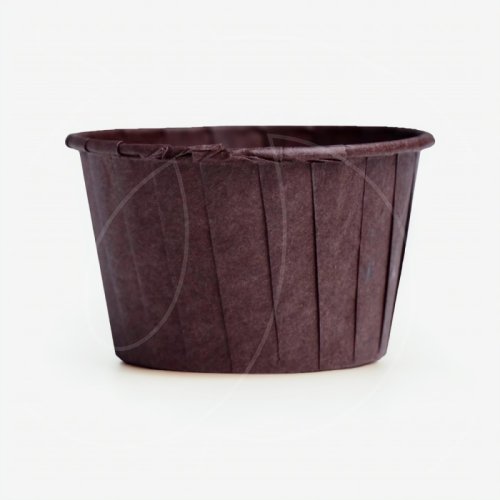 Капсула бумажная с подворотом Коричневая (без ламинации) D50 H40 1 шт 40906