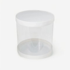 Коробка для торта тубус белая 28х28 см 022700