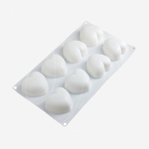 Форма силиконовая "Сердце" 8 шт 7721127, СФ-66