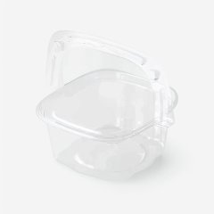 Коробка для бенто-торта с ручкой прозрачная 11х11 см дно 9х9 см 