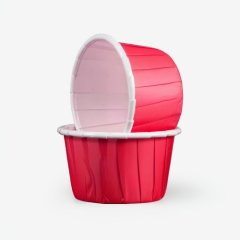 Капсула бумажная с подворотом Красная D38 H30 25 шт 850059