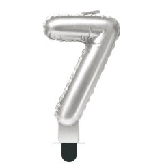 Свеча декоративная Цифра "7" Шар Серебро 622096-7	