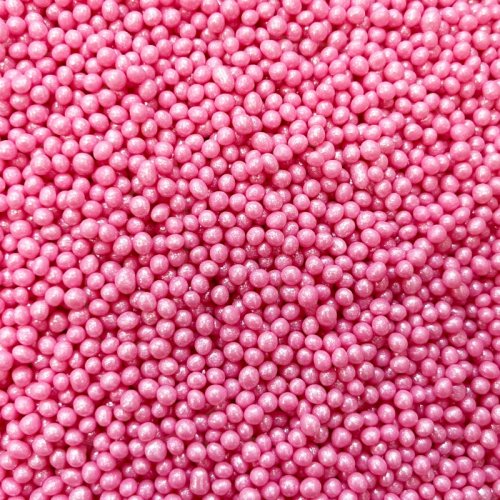 Посыпка кондитерская из дутого риса жемчуг "Розовый" 2-5 мм 50 г 103